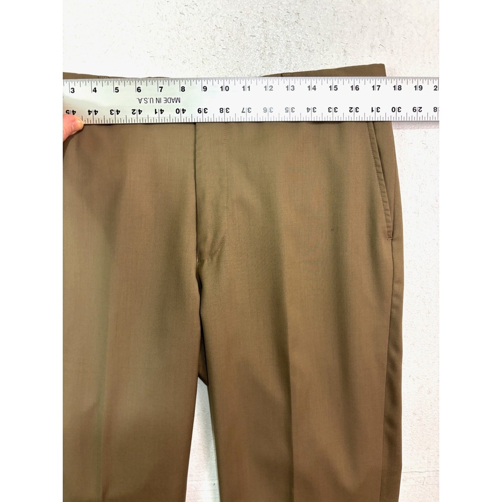 Jos A Bank 34x30 Tan Light Brown Dress Suit Pants‎ Signature Flat Front Wool - Picture 2 of 10